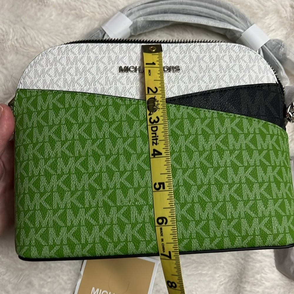 Michael Kors Green and White Crossbody Bag - Picture 10 of 10